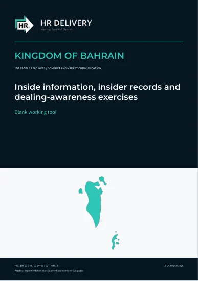 Bahrain document cover