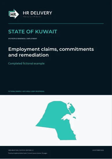 Kuwait document cover