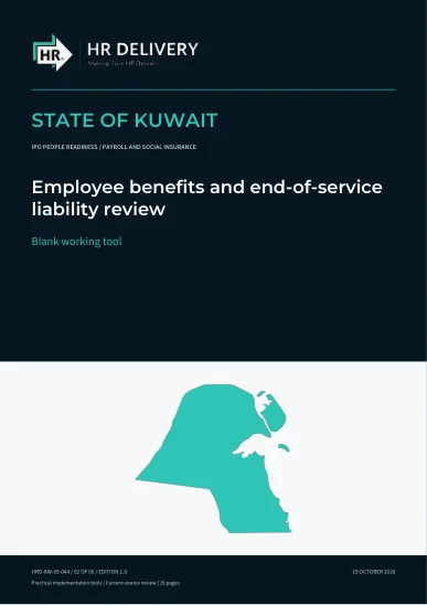 Kuwait document cover