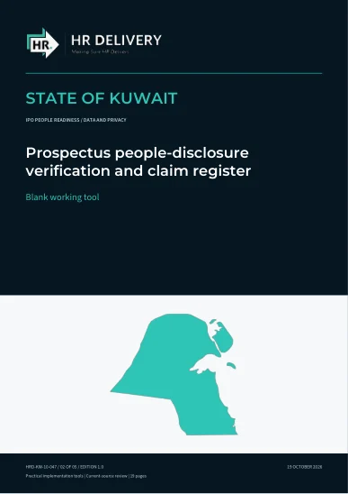 Kuwait document cover
