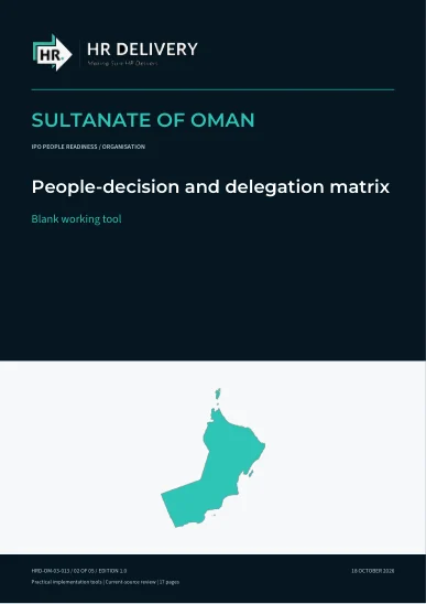 Oman document cover